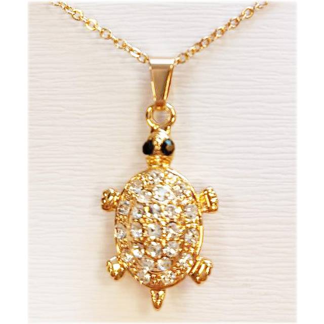 Les Trésors De Lily [R8134] - Designer necklace 'Turtle' white gold - 20x14 mm white