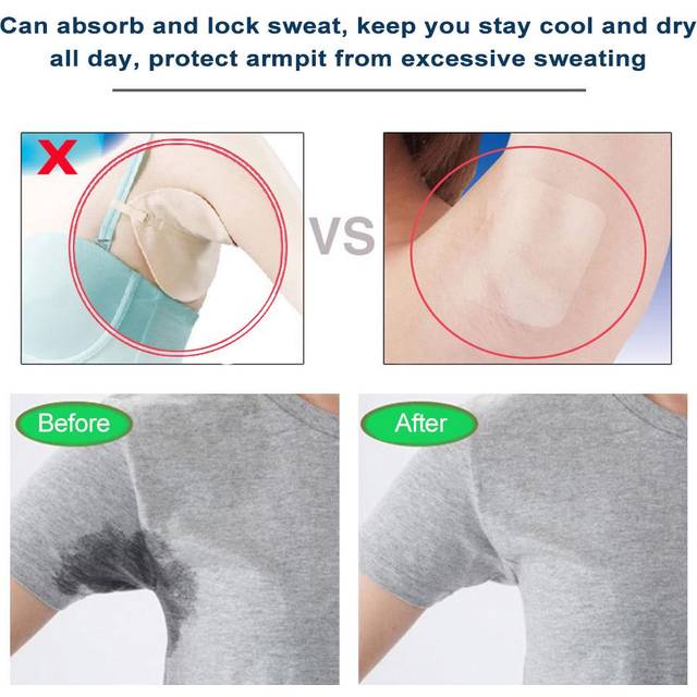 1 rulle engångsarmhåla förhindra svettkuddar Transparent underarm Torr antiperspirantdekal