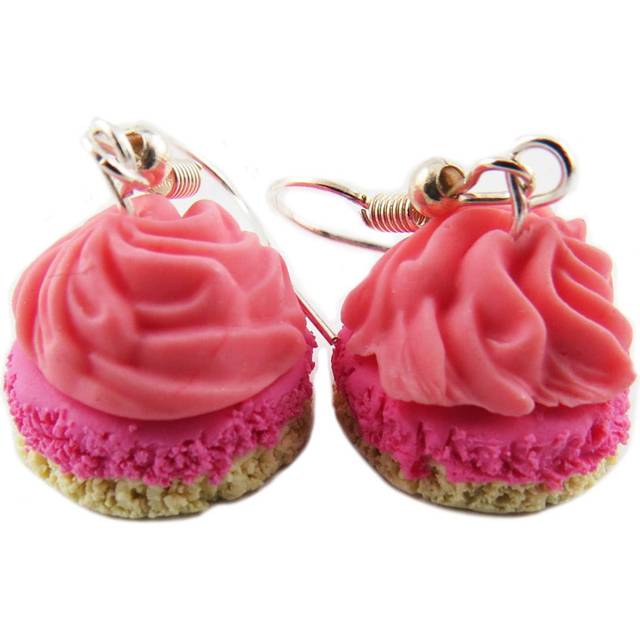 Les Trésors De Lily [Q9100] - Handmade earrings 'Choux Chantilly' pink - 18x12 mm Rose