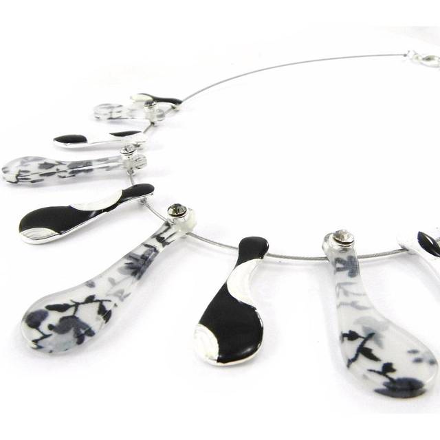 NOA [I5341] - Designer Necklace 'Liberty' black white black