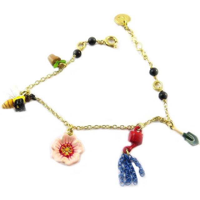 Les Trésors De Lily [P2205] - Handcrafted bracelet 'Wonderful World' (Garden of Happiness) multicolored gold multicolour