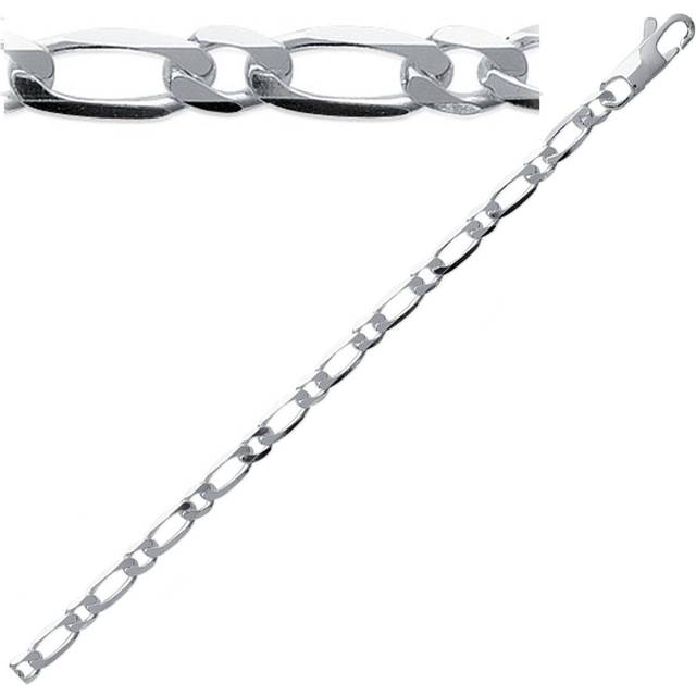 Les Trésors De Lily [Q4157] - Silver 'Figaro' silver bracelet - 21 cm 3 mm silver