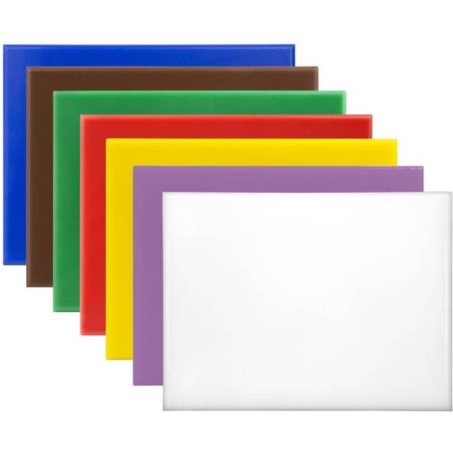 Hygiplas High Density Chopping Board Set Small (Set of 7 - 12mm High)
