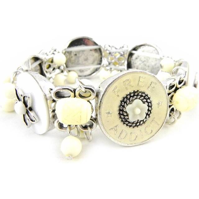 Les Trésors De Lily [H4443] - Designer bracelet 'Liberty' white beige beige
