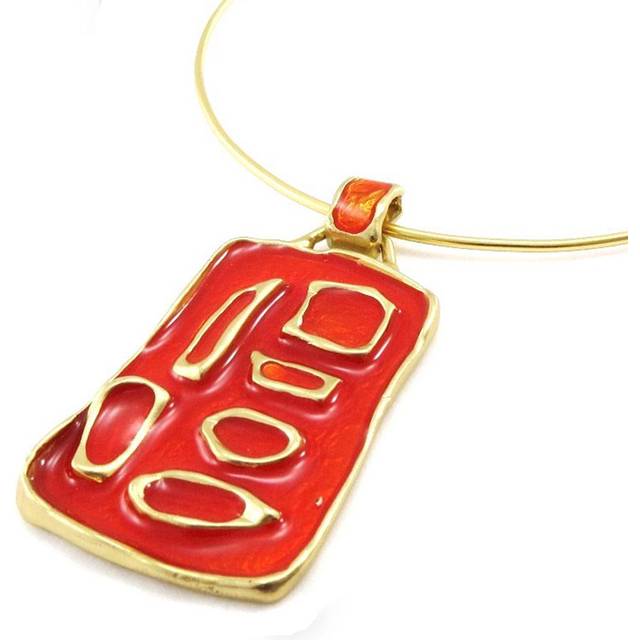 Dolce Vita [D0006] - Blood Orange 'Fresco' Designer Necklace red