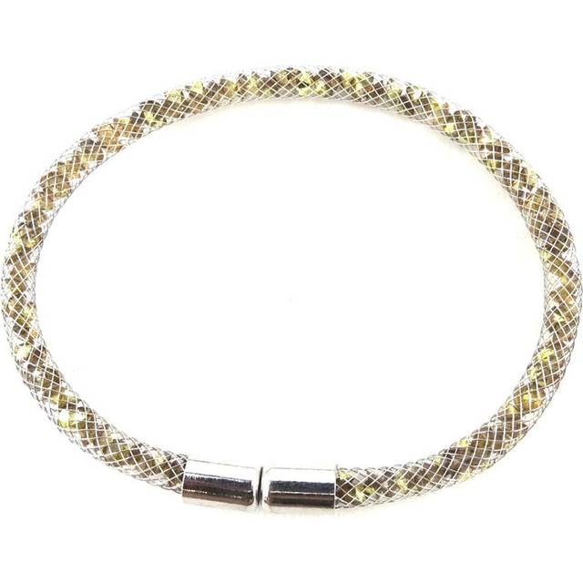 Les Trésors De Lily [M9439] - Gold 'Jewels' Designer Bracelet (4 mm) silver