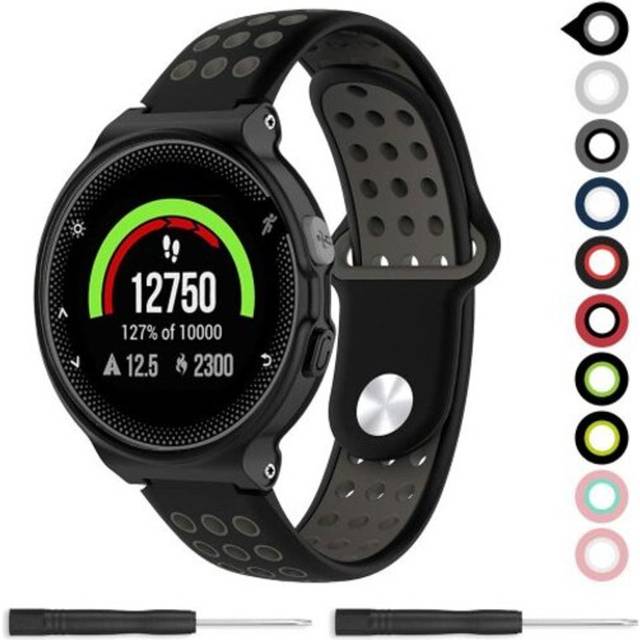 Silicone Sports Band Strap For Garmin Approach S6 / S20 S5 Black Watch Bands