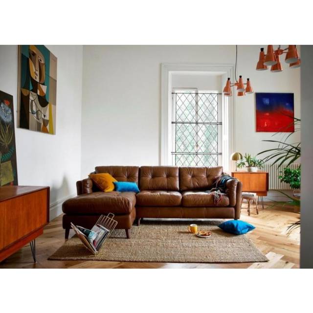 Alexander and James Saddler Chaise 3 Seater Sofa - Byron, Indiana, Satchel or Soul Leather - RHF
