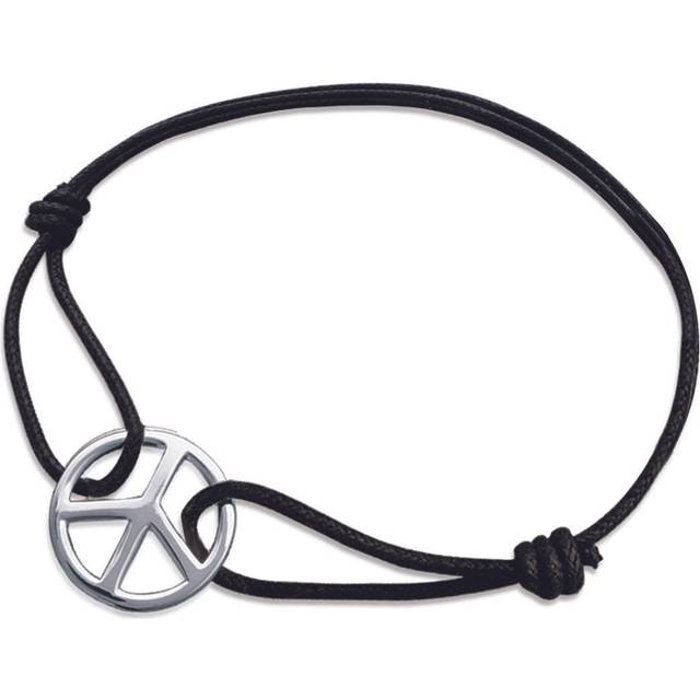 Les Trésors De Lily [G0622] - Silver Bracelet 'Peace' black silver - 18 mm