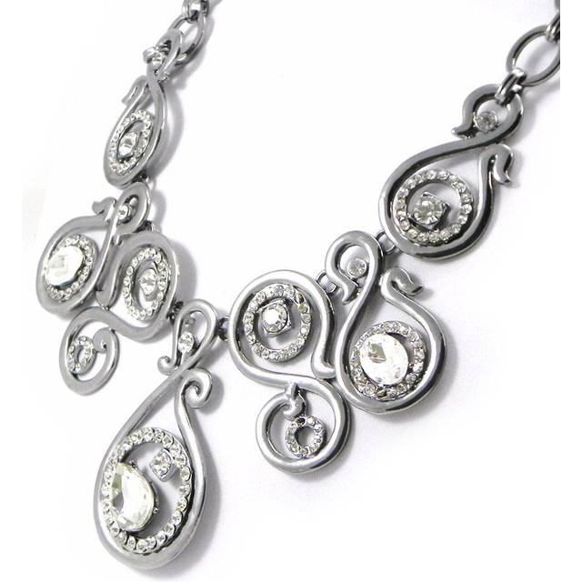 NOA [I2233] - Silver White 'Sissi' Designer Necklace
