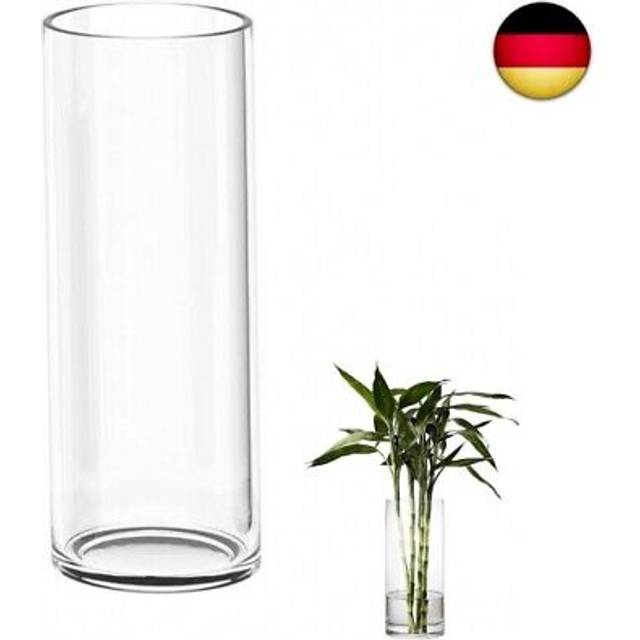 Large Glass Vase for Flowers 30cm Glass Cylinder Vase Clear Vase for Living Room Modern Large Vase 30 x 10cm