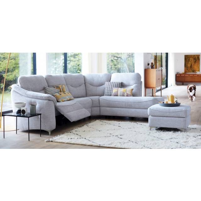 G Plan Jackson 4 Seater Recliner Chaise Corner Sofa - Leather Grade P - Manual RHF