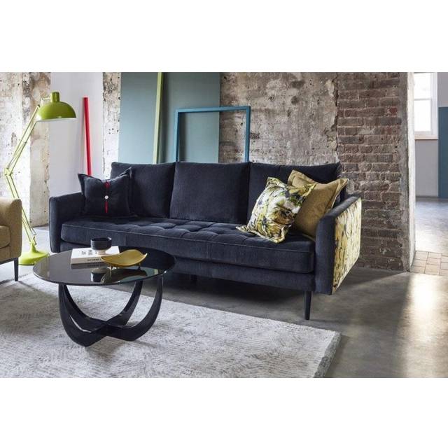 G Plan Vintage Ridley Grand 4 Seater Fabric Sofa - Grade C - Wooden Leg