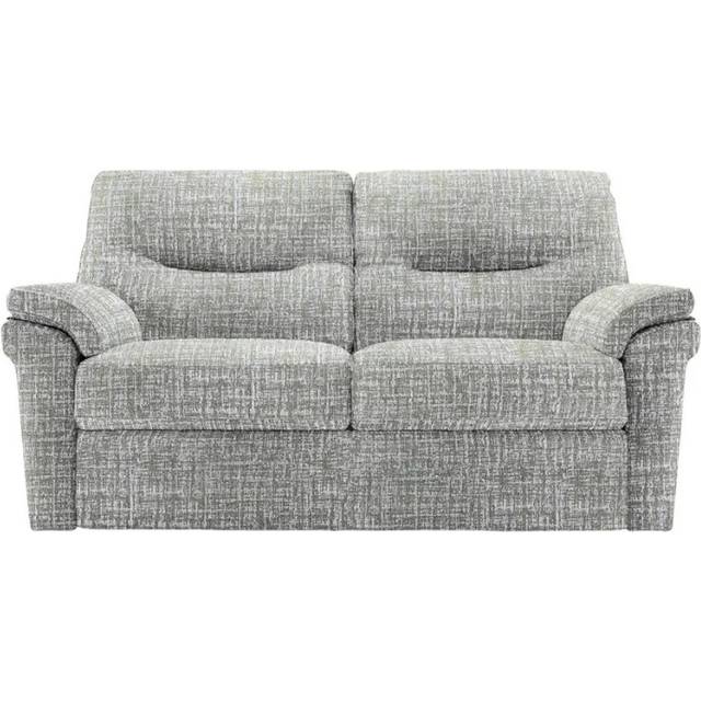 G Plan Seattle 2 Seater Sofa - Fabric Grade A - Metal Castor Feet - Without Heated Seats