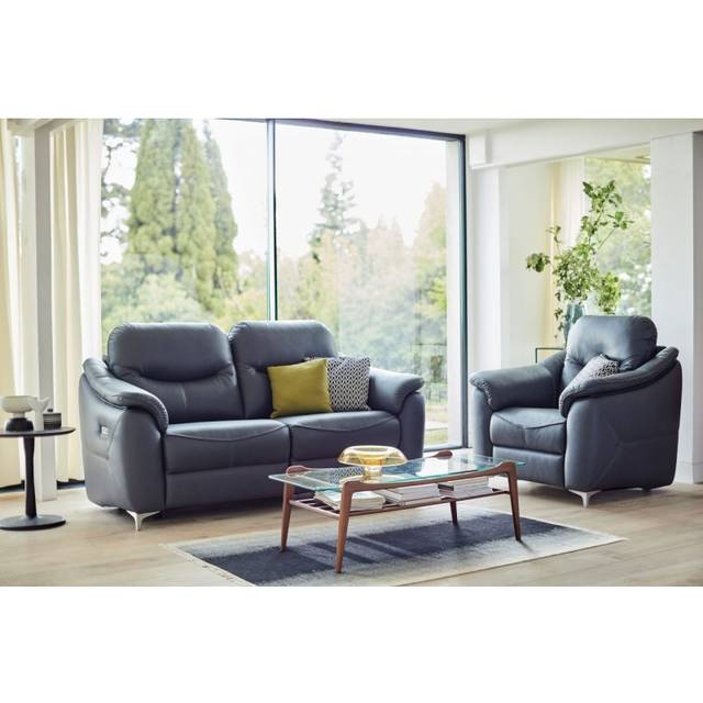 G Plan Jackson 2 Seater Recliner Sofa - 2 Seater - Leather Grade L - Manual Double