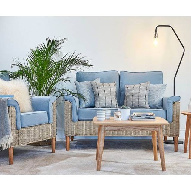 Daro Ontario Light Natural Wash 2 Seater Lounging Sofa - Frame Only