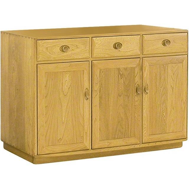 Ercol Windsor 3 Door High Sideboard - Wood Finish