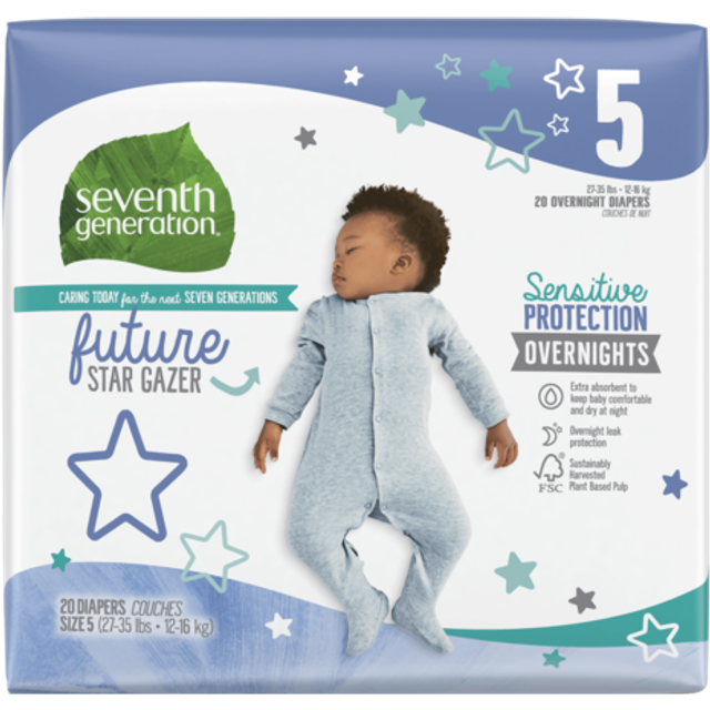 CHLORINE FREE OVERNIGHT DIAPERS (Stage 5) 20 Diapers
