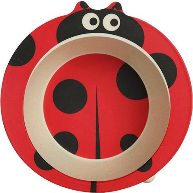 Kinderen servies driedimensionale cartoon dier babyvoeding kom kindje plaat milieu leren eten kom plaat - Beetle