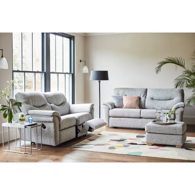 G Plan Washington 2 Seater Recliner Sofa - 2 Seater - Fabric Grade B - Power Double