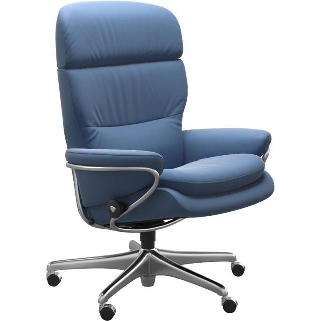 Stressless Rome With Adjustable Headrest Office Chair Steel Base - Fabric