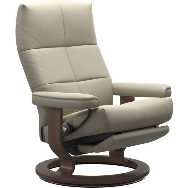 Stressless David Power Recliner Chair and Footstool - Medium - Noblesse Leather