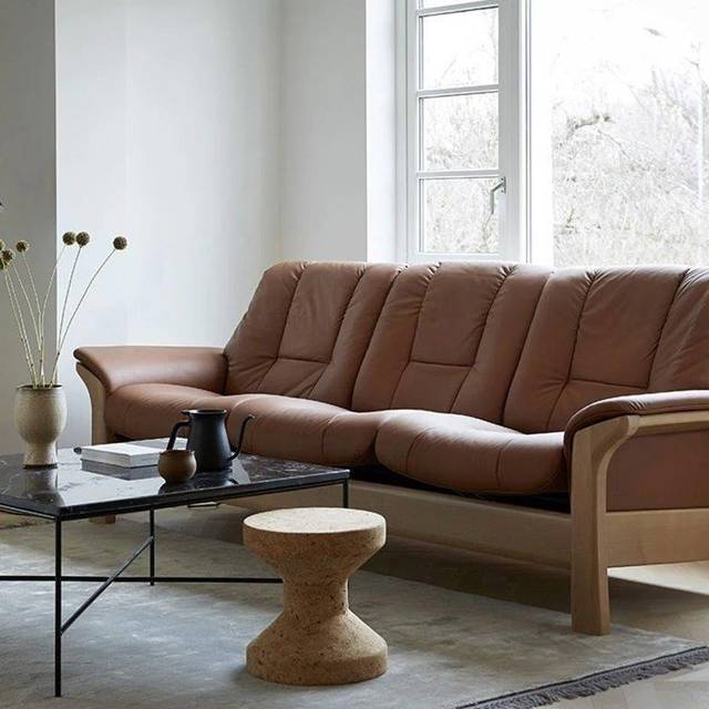 Stressless Buckingham 3 Seater High Back Sofa - Paloma Leather