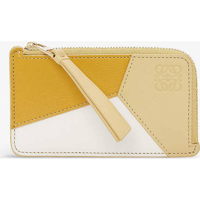 Loewe Sunflower /white Puzzle Leather Card Holder 1 Size - SUNFLOWER /WHITE