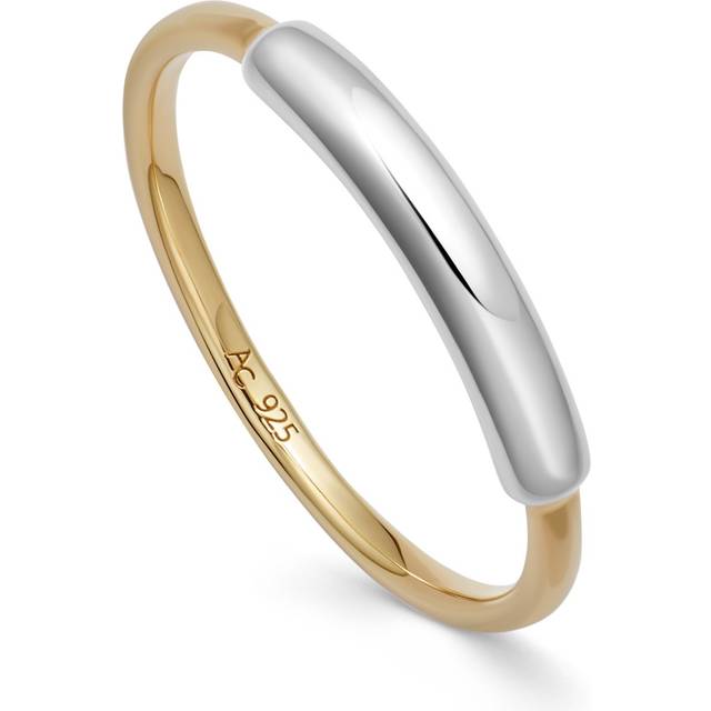 Astley Clarke Aurora Two-Tone Hoop Band Ring, Pack of 2