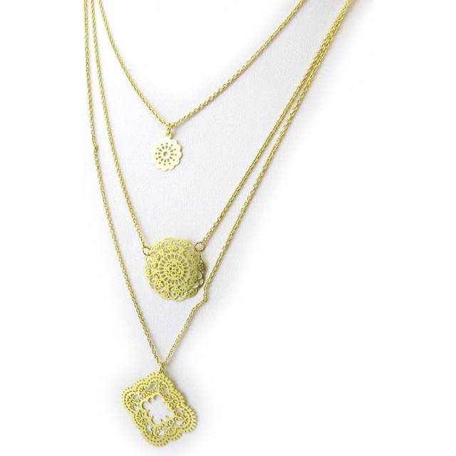 Les Trésors De Lily [N3598] - Gold 'Carmen' designer necklace gold