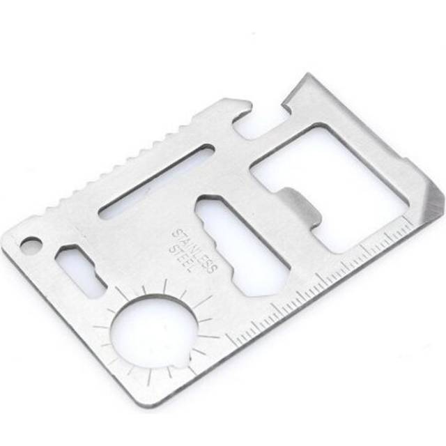 Card Style Stainless Steel Multifunctional Tool Survival Pocket Silver Multi Tools