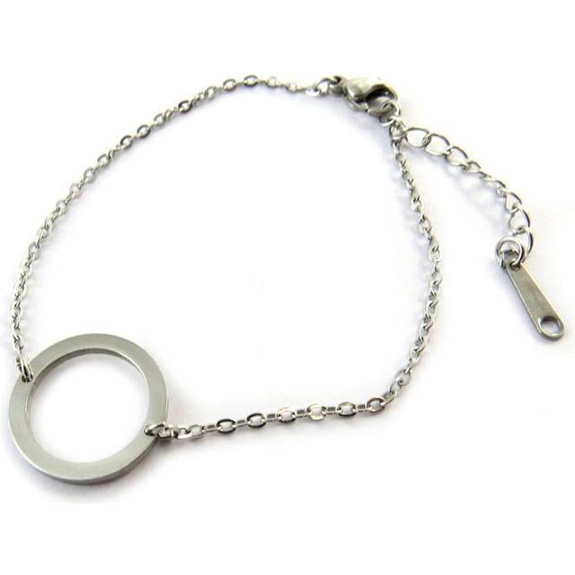 Les Trésors De Lily [N6335] - Silver gray 'Choreography' designer bracelet (circle) silver