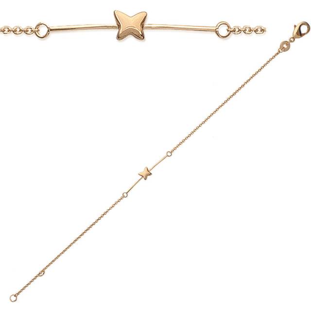 Les Trésors De Lily [K3852] - Gold Plated 'Butterfly' Bracelet - 30x4 mm