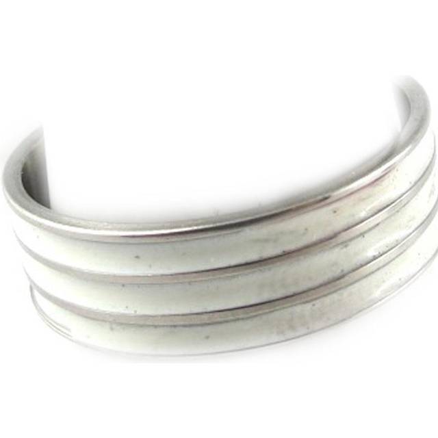Silvervit 'Peaceful' stålring - 7 mm 64 vit