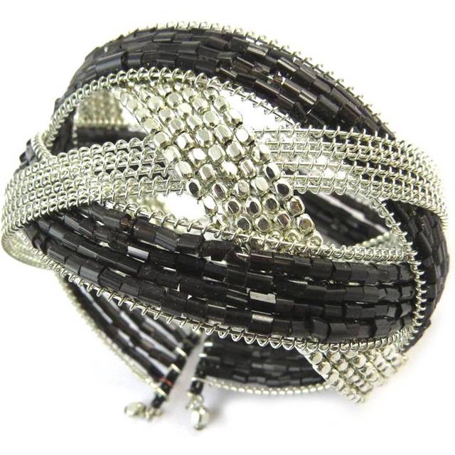 Les Trésors De Lily [N9214] - Designer bracelet 'Katmandu' black silver black