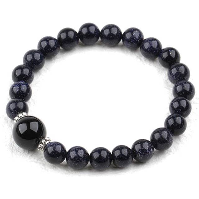 Les Trésors De Lily [K1183] - Midnight blue 'Mineralia' designer bracelet blue