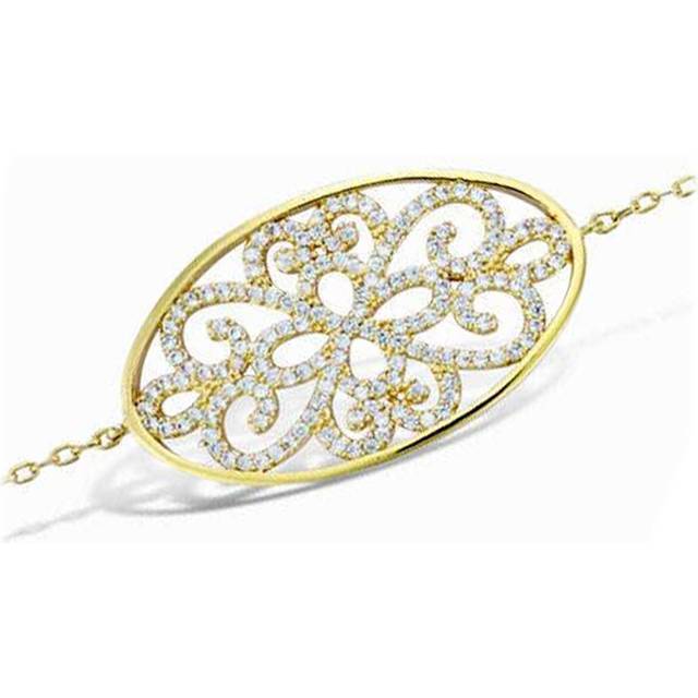 Les Trésors De Lily [L7696] - Guldpläterat armband 'Sissi' vitguld - 35x20 mm gyllene