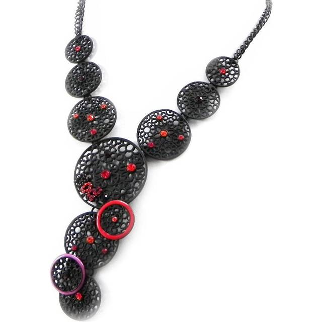 NOA [I2206] - Designer Necklace 'Carmen' red black red