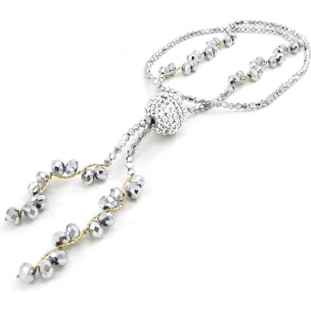 Les Trésors De Lily [I2684] - Designer long necklace 'Sissi' silver silver