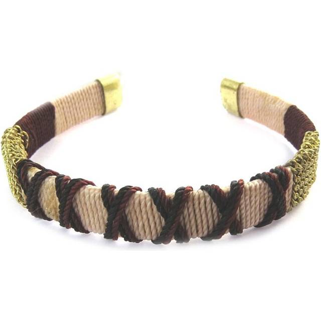 Les Trésors De Lily [N6333] - Fancy bracelet 'Kilimanjaro' beige brown gold