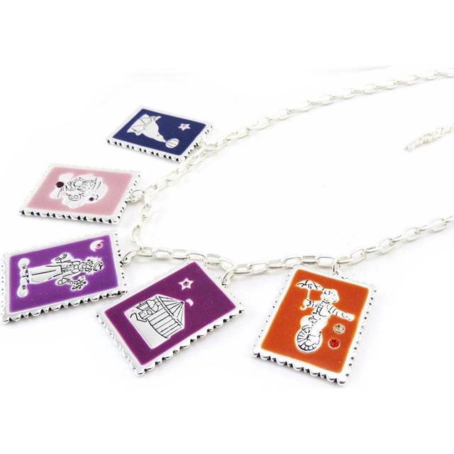 Les Trésors De Lily [J2812] - Designer long necklace 'Circus' pink purple Violet