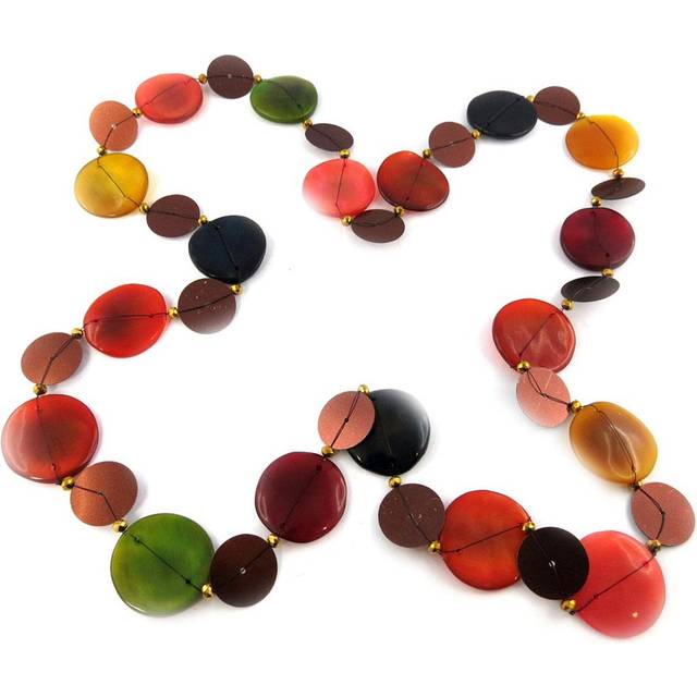 Les Trésors De Lily [L6999] - Designer necklace 'Kilimanjaro' orange brown