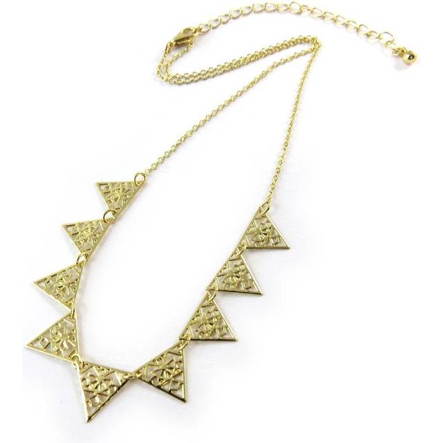 Les Trésors De Lily [N8788] - Designer necklace 'Cleopatra' gold (triangles) gold