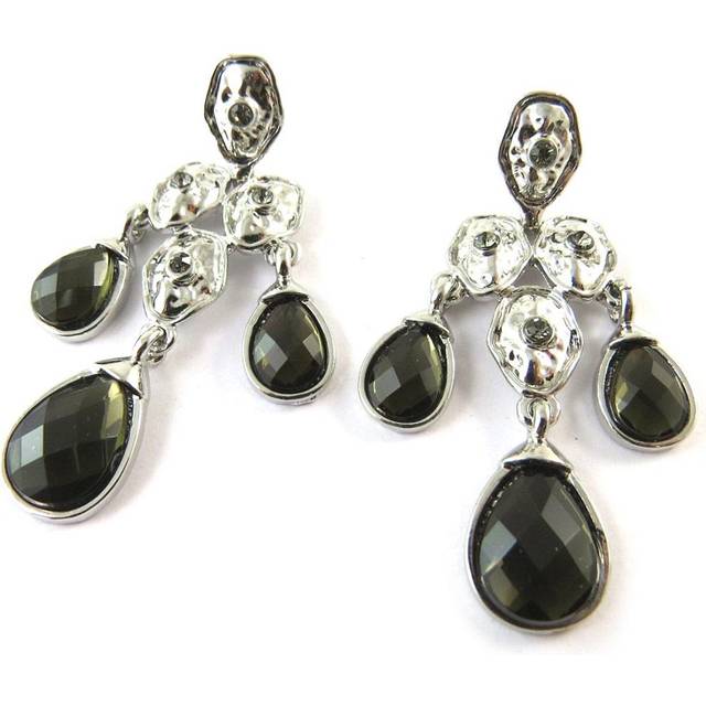 Les Trésors De Lily [N9941] - 'Sissi' designer earrings black silver black