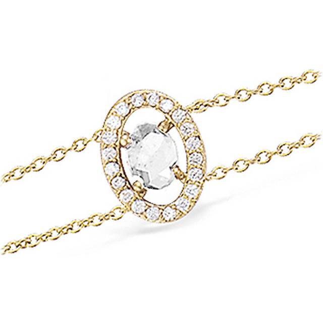 Les Trésors De Lily [L7078] - Guldpläterat armband 'Sissi' vitguld - 12x8 mm vit