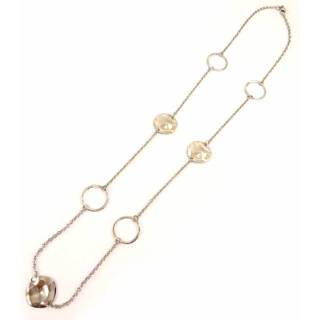 Altesse [L2140] - 'Chorégraphie' steel long necklace silver plated silver