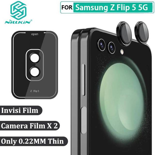 Nillkin CLRFilm Camera Tempered Glass For Samsung Galaxy Z Flip 5 Full lens protection anti fragmentation 0.4mm thickness Galaxy Z Flip 5 svart