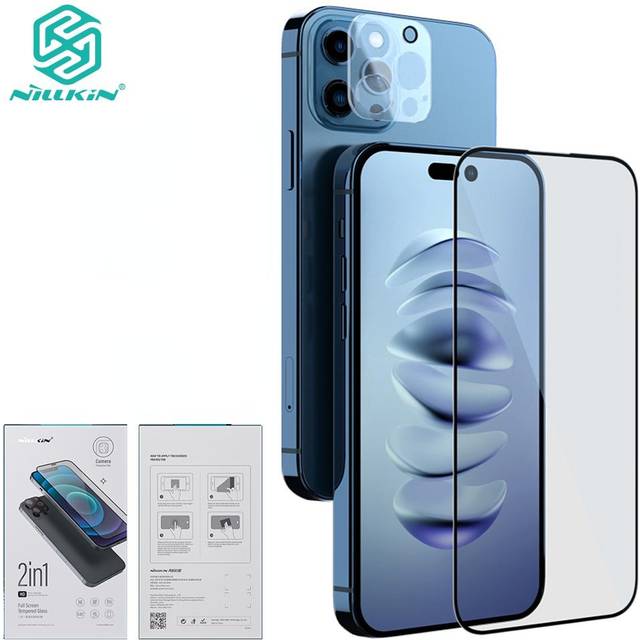Nillkin 2 in 1 suit Tempered Glass Screen Protector For iPhone 14 Pro Max Camera Protection Glass Screen Film iPhone 14 Pro Max black