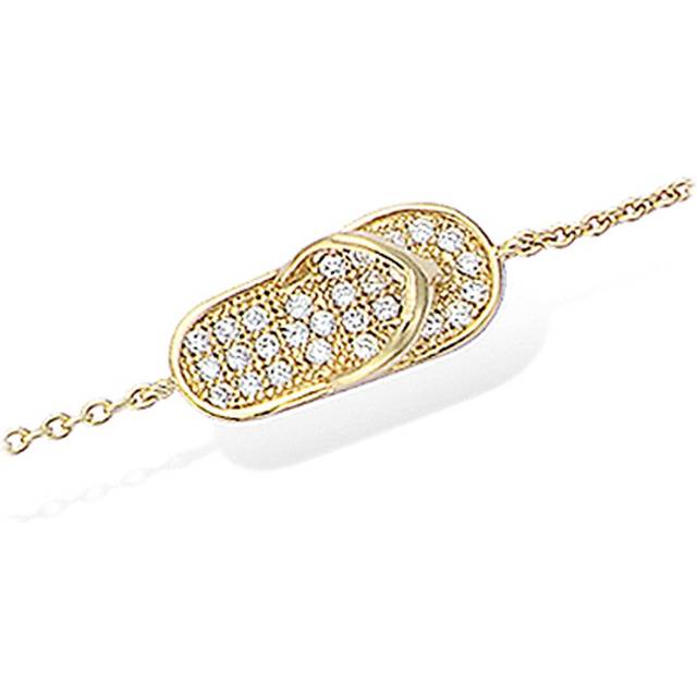 Les Trésors De Lily [L4587] - Guldpläterat armband 'Tong' vitguld - 16x7 mm gyllene