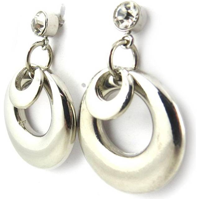 Les Trésors De Lily [N1141] - Silver 'Sissi' Designer Earrings silver